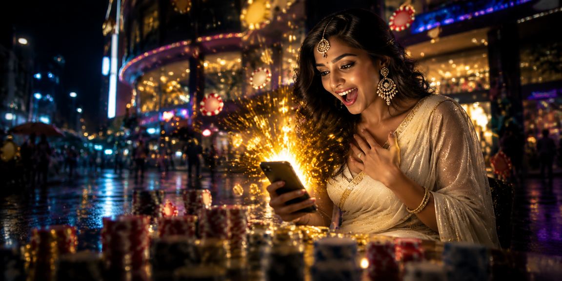 Mumbai player enjoying casino games on a mobile phone